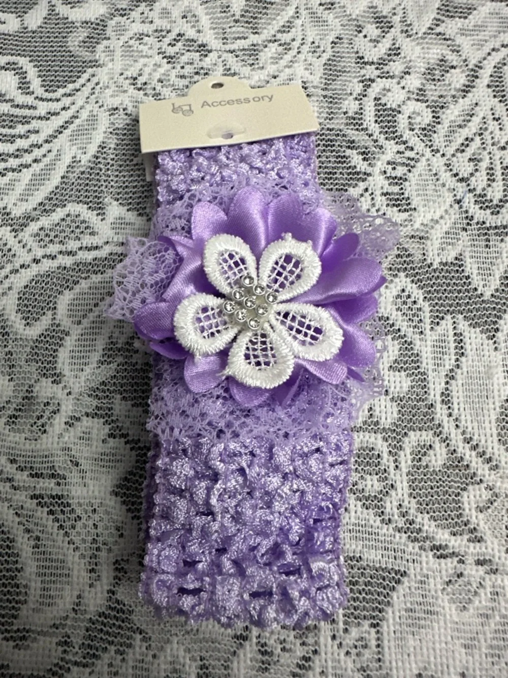 Baby Girl Crochet Headbands Set 👶🎀 5pc Flower Soft Stretch